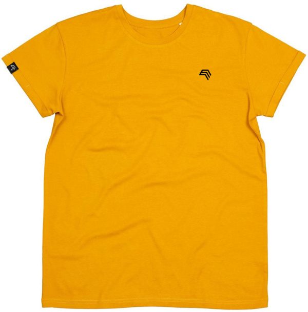 MTS M080 ― Unisex Bio-Baumwolle Roll Sleeve T-Shirt - Mustard Gelb Mode