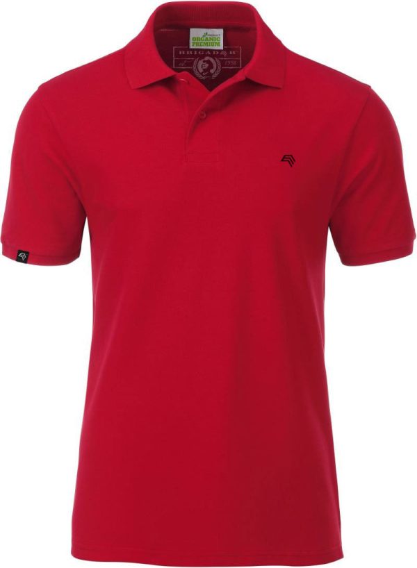 ― % ― JAN 8010  ― Men s Bio-Baumwolle Polo Shirt - Rot [L   XL] Verkauf