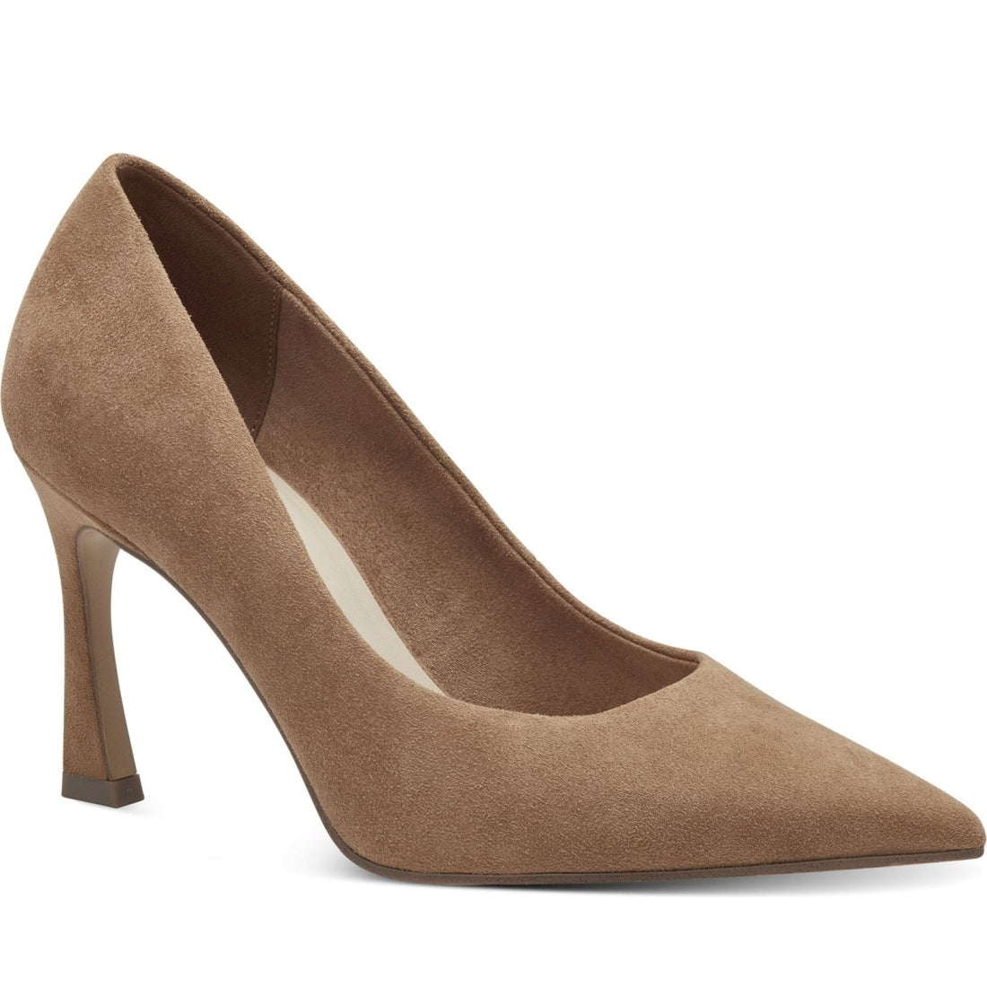 camel leather elegant closed pumps Rabatt