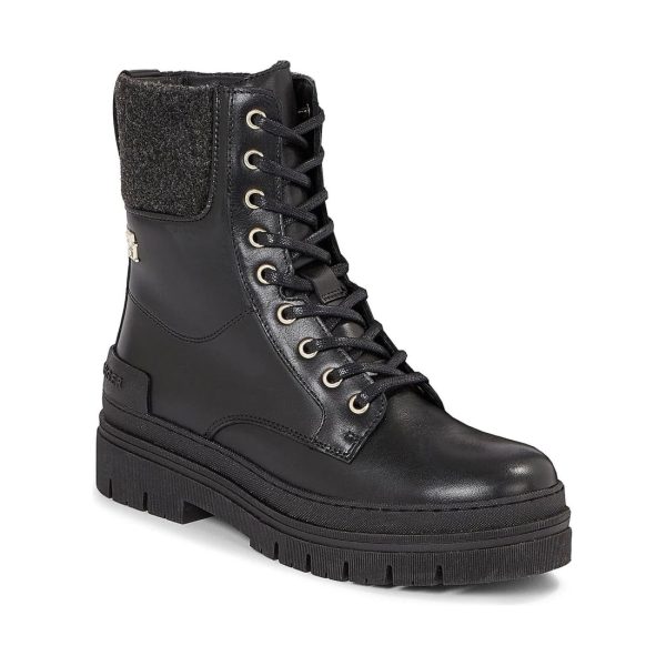 feminine felt lace up bootie Angebot