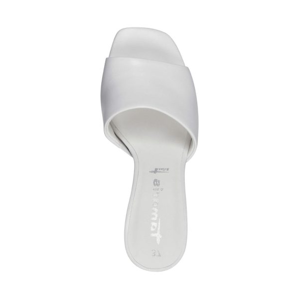 white elegant open mules Im Angebot – Bild 5